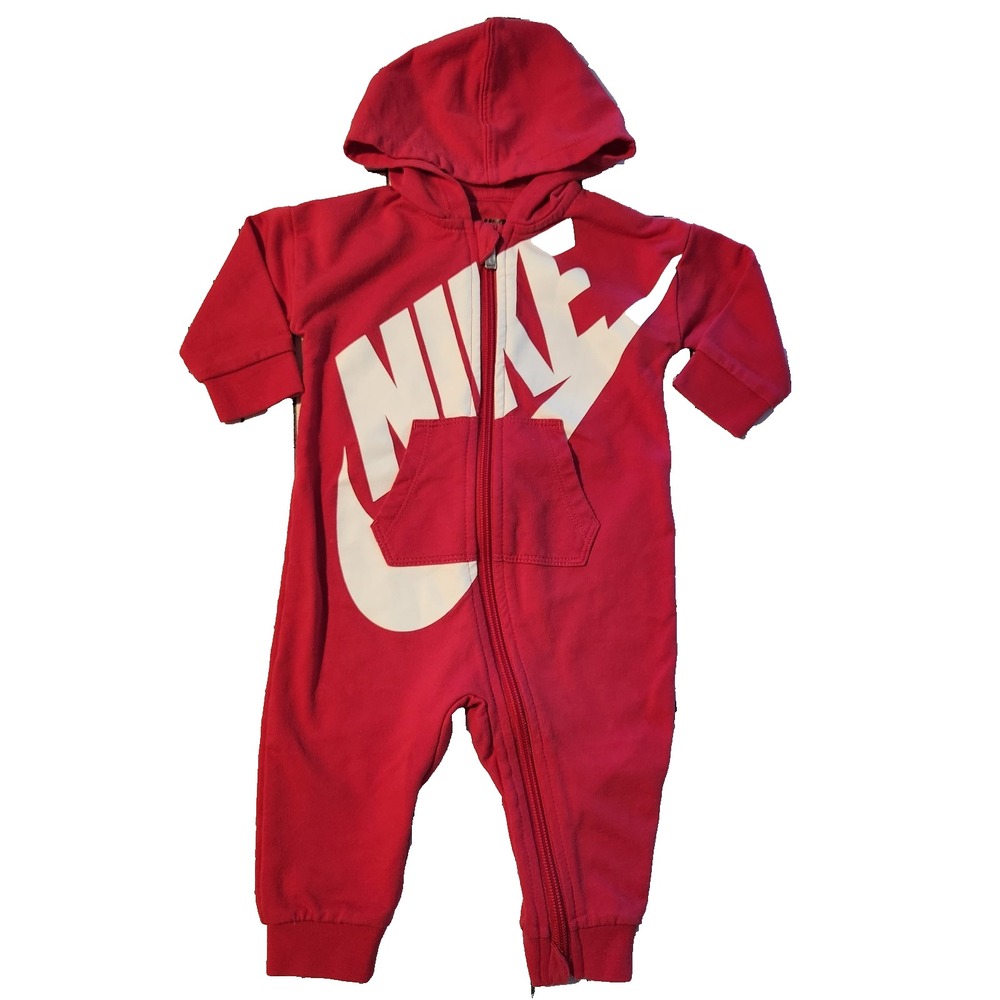 Nike Baby Boys French‎ Terry Hooded Coverall (6 Months, Rush Pink) 62-68cm